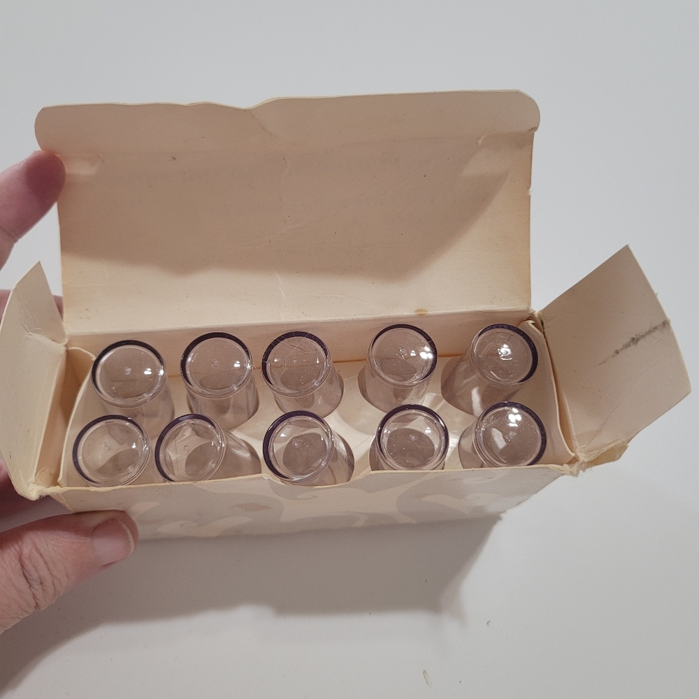 Set of‎ 10 New in Box Mary Kay Clear Acrylic Lipstick Caps Tops